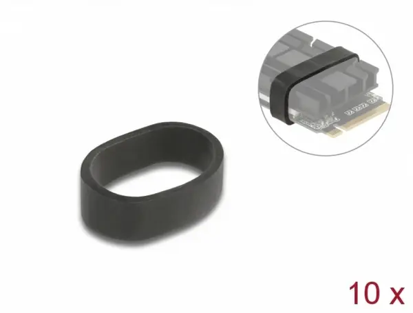Set 10 inele cauciuc pentru cooler M.2 SSD, Delock 18409