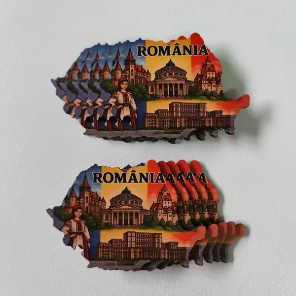 Set 10 Magneti de frigider Romania SVR76- 9,5x6,5 cm