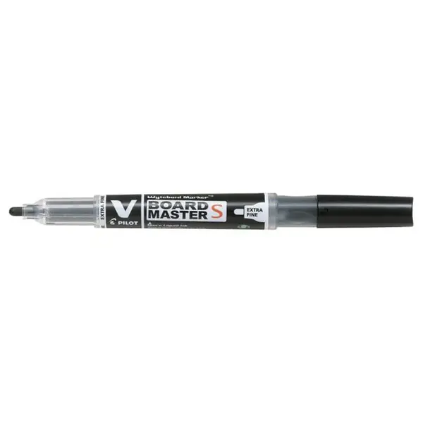 Set 10 markere pentru tabla Pilot Vboard Master S diverse culori 1.3 mm varf rotund Set 10 markere pentru tabla Pilot Vboard Master S diverse culori 1.3 mm varf rotund negru