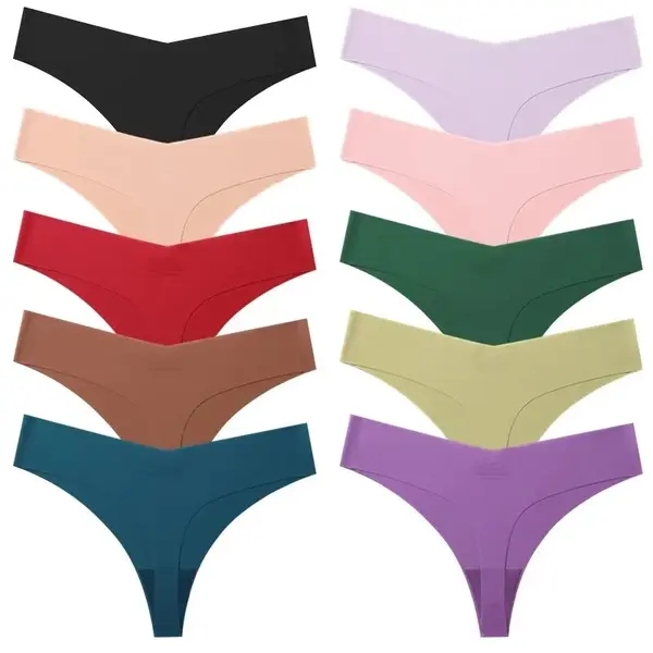 Set 10 perechi de chiloti pentru dama, CH044, Multicolor