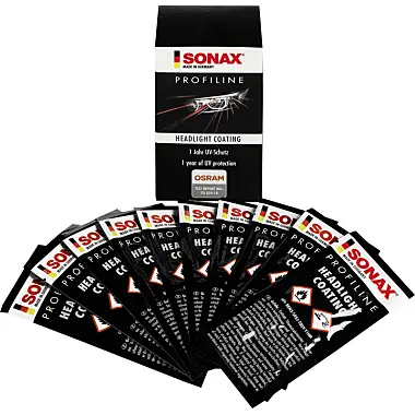 Set 10 plicuri sealant ceramic pentru faruri SONAX PROFILINE HeadlightCoating 50ml