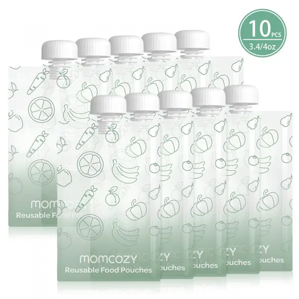 Set 10 pungi alimentare reutilizabile Momcozy 100 ml