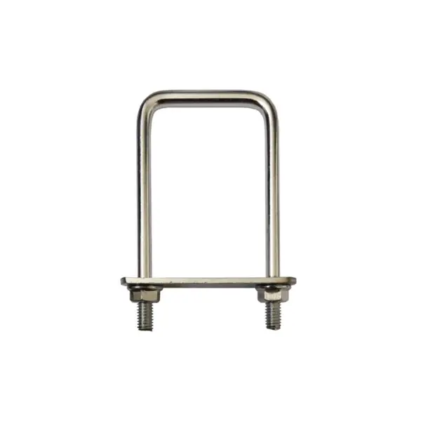 Set 10 x Brida Otel Rotund 150 x 70 mm Tip U Fixare Panouri Gard Stalp Rectangular Zincat
