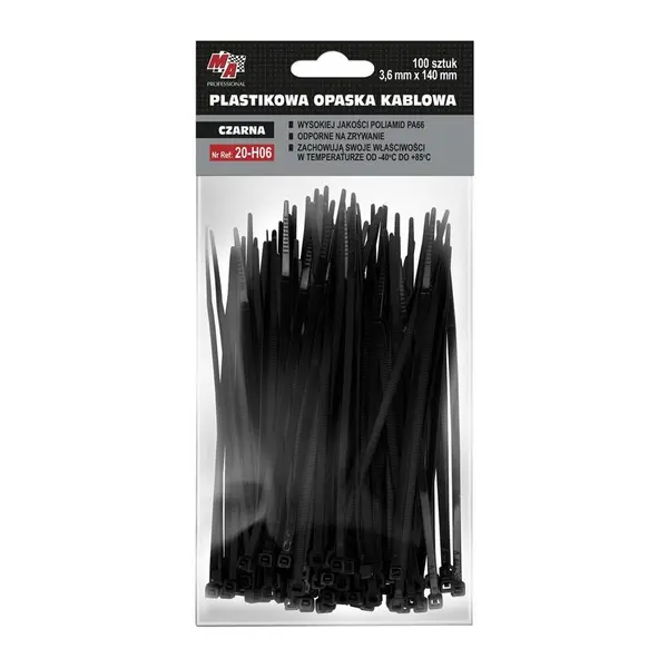 Set 100 coliere plastic, 3.6x140mm MA PROFESSIONAL