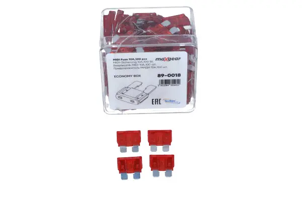 Set 100 sigurante plate fuzibile 10A MAXGEAR 89-0018