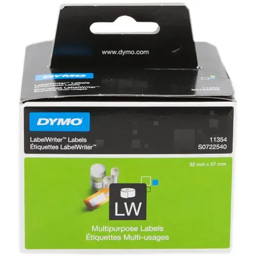 Set 1000 Etichete Dymo DY11354, 57 x 32mm (Alb)