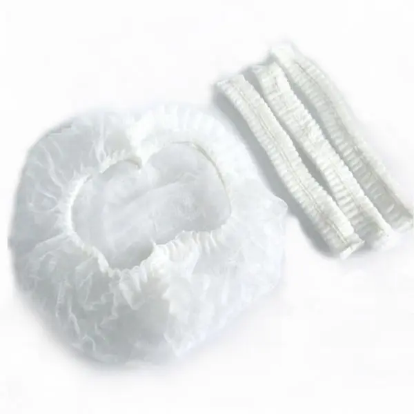 Set 100x Bonete, Capeline, Unica Folosinta, Material Netesut, non-wooven, cu Elastic, culoare Alba