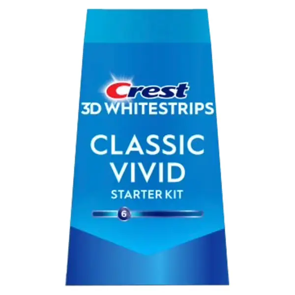 Set 10x Benzi Albirea Dintilor, Crest, 3D White, Classic Vivid, 8% Concentratie, Tratament 10 Zile, 30 min, Nivel Albire 6