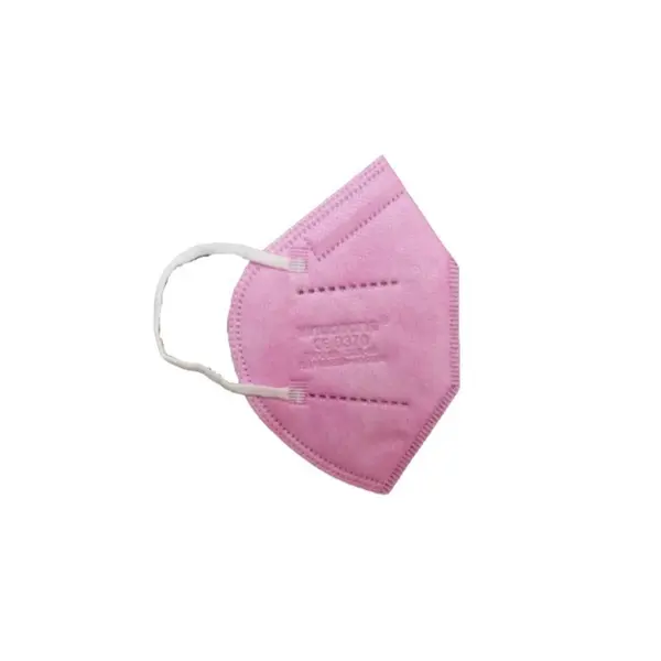 Set 10x Masti FFP2 pentru Copii, Clema Flexibila Nas, 4 Straturi, 2-6 Ani, Roz