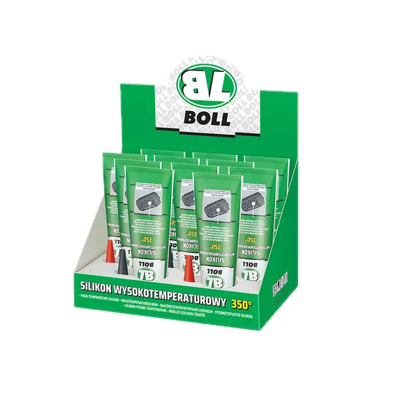 Set 11 buc. silicon etansare rosu/negru 350°C BOLL 80ml