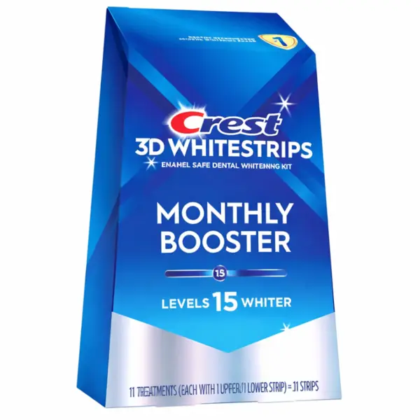 Set 11x Benzi Albirea Dintilor, Crest, 3D White, Professional-Level Whitening Effects, 10% Concentratie, Tratament 11 zile, 45 min, Nivel Albire 15