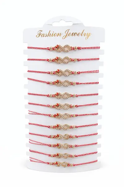 Set 12 bratari Martisor reglabile, Infinit cu gargarita, Cadou 1 Martie