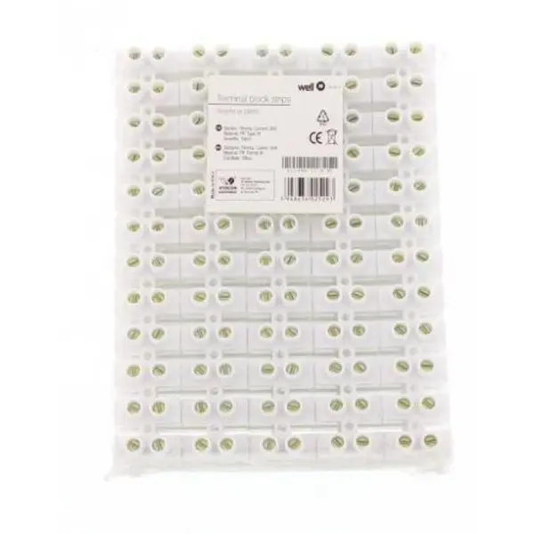 Set 12 buc reglete plastic 4MMP 3A forma H, ELCONN-4/H-WL