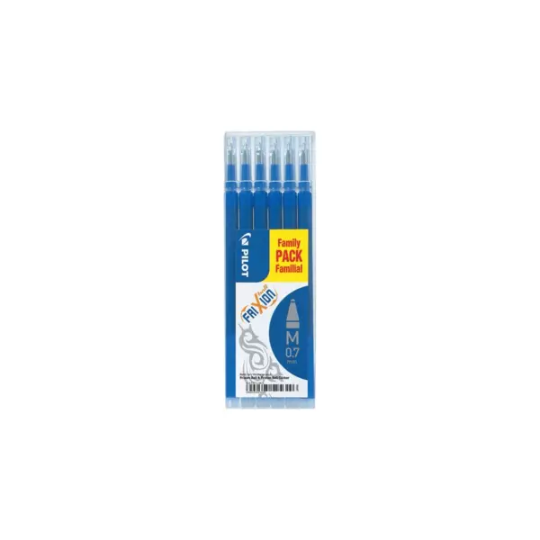 Set 12 buc x 6 rezerve Roller Frixion Ball Pilot 0.7 mm culoare albastra Set 12 buc x 6 rezerve Roller Frixion Ball Pilot 0.7 mm culoare albastra
