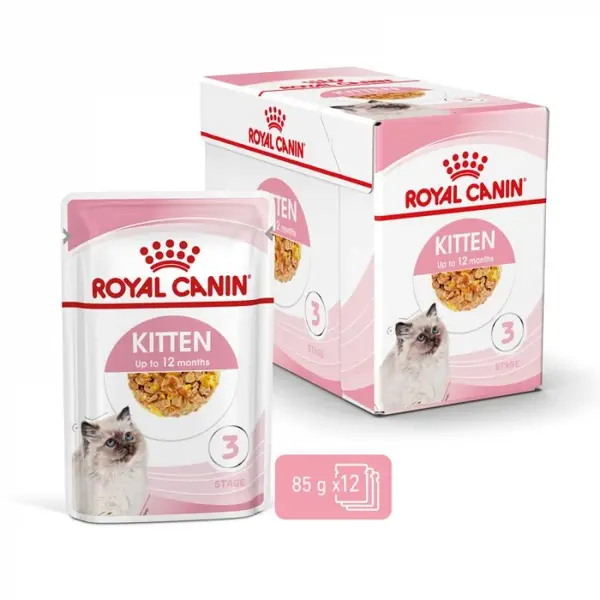 Set 12 buc x 85 gr Hrana umeda pentru pisici Royal Canin Kitten Jelly