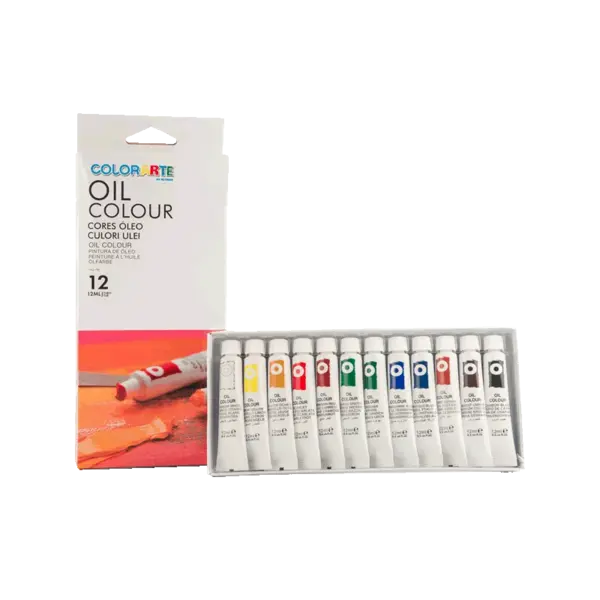 Set 12 culori ulei pentru pictura,12 culori,12x12 ml tub