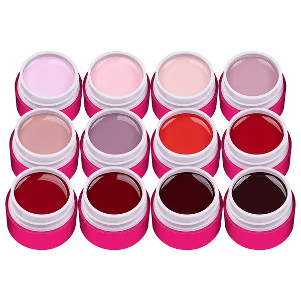 Set 12 Geluri UV Colorate SensoPRO Milano - Nude & Red Collection