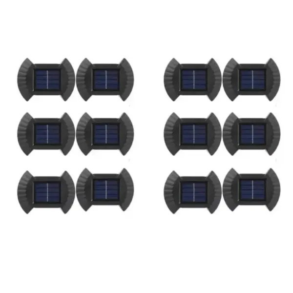 Set 12 Lampi Solare LED Bidirectionale Gard si Scari - 200mAh, IP65, Alb Cald, Senzor Automat