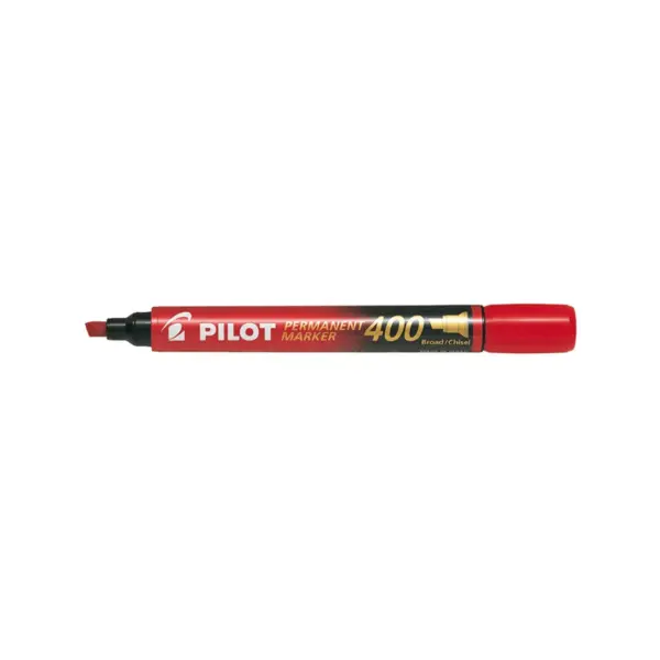 Set 12 markere Pilot Permanent P400 diverse culori 4 mm varf tesit Set 12 markere Pilot Permanent P400 diverse culori 4 mm varf tesit rosu