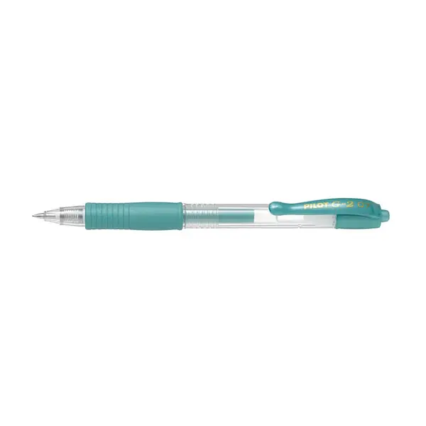 Set 12 rollere cu gel Pilot G-2 culori metalice 0.7 mm cu click Set 12 rollere cu gel Pilot G-2 culori metalice 0.7 mm cu click verde