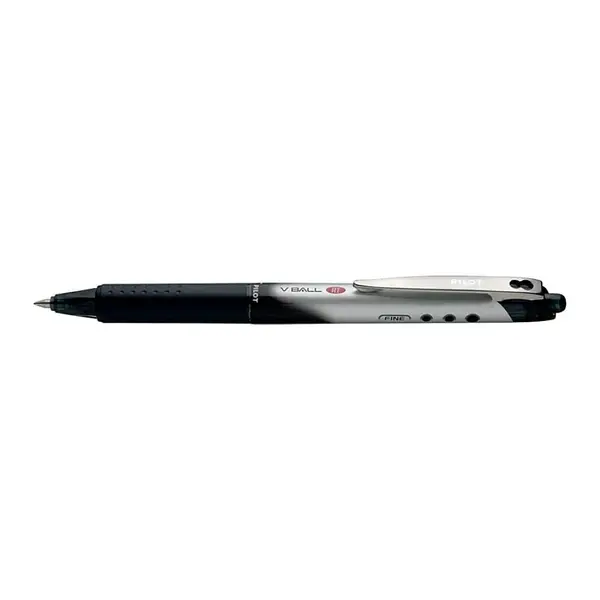 Set 12 rollere Pilot V-ball RT 0.5 mm cu click Set 12 rollere Pilot V-ball RT 0.5 mm cu click negru