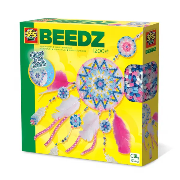 Set 1200 Margele de calcat cu accesorii incluse,tematica Capcana de vise Glow in the Dark,+5 ani