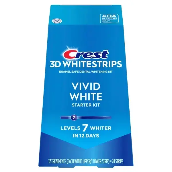 Set 12x Benzi Albirea Dintilor, Crest, 3D White, Classic Vivid, 8% Concentratie, Tratament 12 Zile, 30 min, Nivel Albire 7