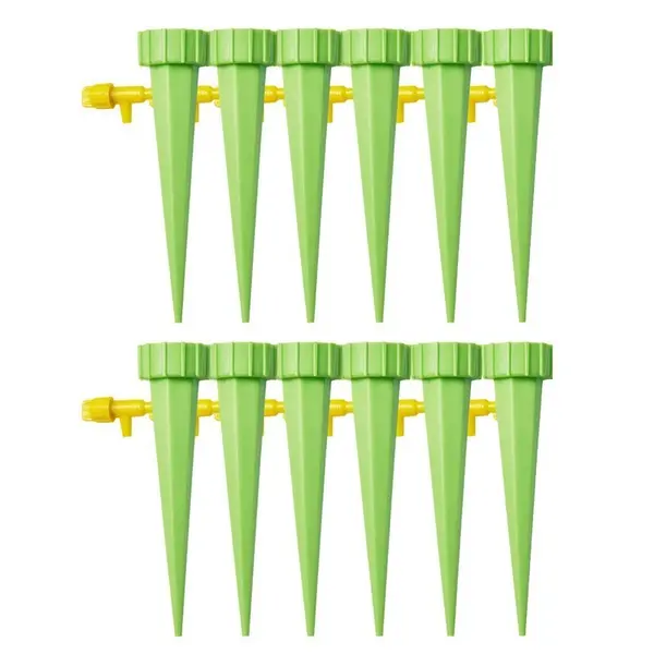 Set 12x Picuratoare, Zamo®, 0-60 picaturi / secunda, Debit Reglabil, gura de 2.5cm si 500ml, cu Supapa Reglabila, Verde