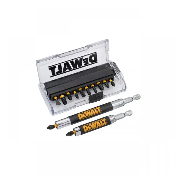 Set 14 accesorii/biti 25 mm, PH/PZ/TX/SL pentru insurubare cu impact, DeWALT tip DT70512T-QZ