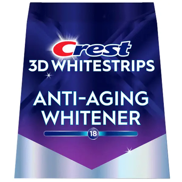 Set 14x Benzi Albirea Dintilor, Crest, 3D White, Anti-Aging Whitener, 10% Concentratie, Tratament 14 zile, 45 min, Nivel Albire 18