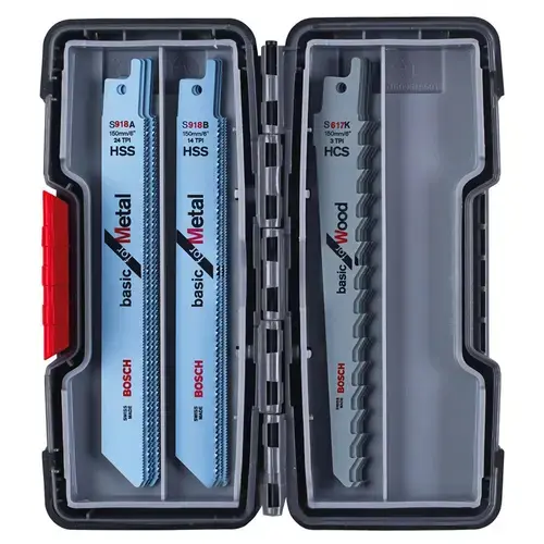 Set 15 panze pentru fierastrau sabie Bosch, Taiere lemn si metal, 150 mm