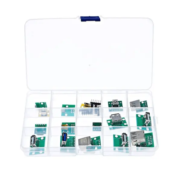 Set 16 conectori USB tip mama cu placa PCB, Bitmi 12319