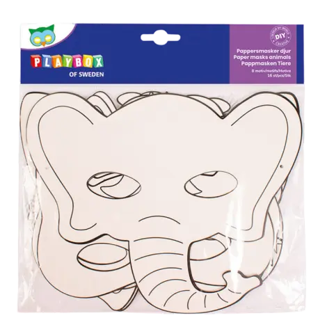 Set 16 masti de colorat, forme cu diverse animale, carton FSC