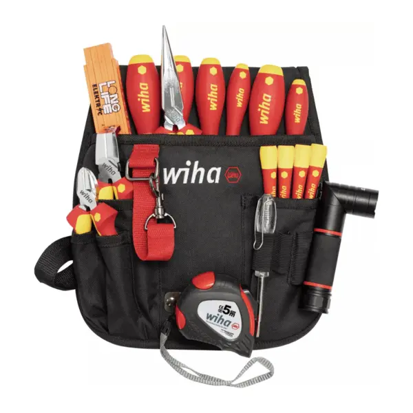 Set 18 unelte pentru electricieni izolate VDE cu husa inclusa Wiha 44574