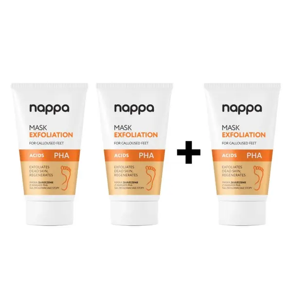 Set 2+1 gratis - Masca exfolianta pentru picioare cu acid PHA - 150 ml - Nappa