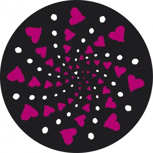 Set 2 abtibilduri roti - NIKIDOM - Cuore | Vector International