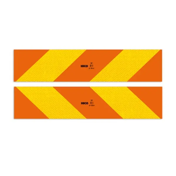 Set 2 autocolante reflectorizante galben rosu flourescent 565X132 MM HICO