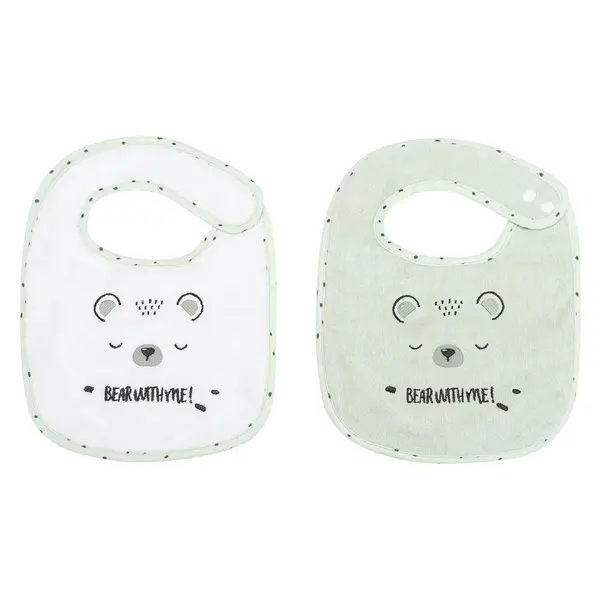 Set 2 bavete Kikka Boo Terry Bear With Me Mint