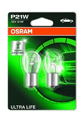 Set 2 Becuri 12V P21W Ultra Life Blister Osram