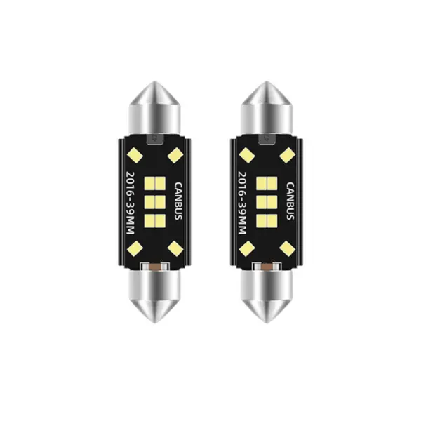 Set 2 Becuri Auto LED BZRSH C5W Sofit 39mm 10 SMD Canbus Fara Eroare