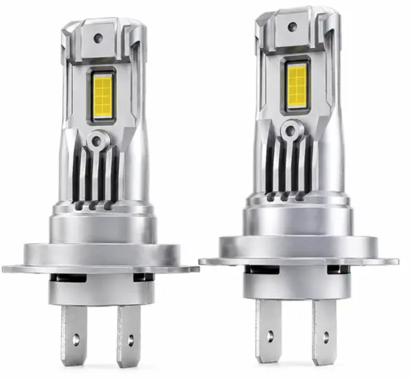 Set 2 becuri auto LED FQ5 H7 cu ventilator 12V putere 180W culoare 6000K 2 SMD 10000LM/bec