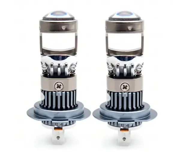Set 2 Becuri Auto LED H7 Lupa BZRSH 150W 6500K Canbus +300% Lumina
