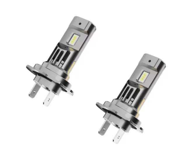 Set 2 Becuri Auto LED H7 Mini, 120W, 12000LM, Lumina Alb Rece 6500K, Tehnologie Canbus Fara Eroare de Bord