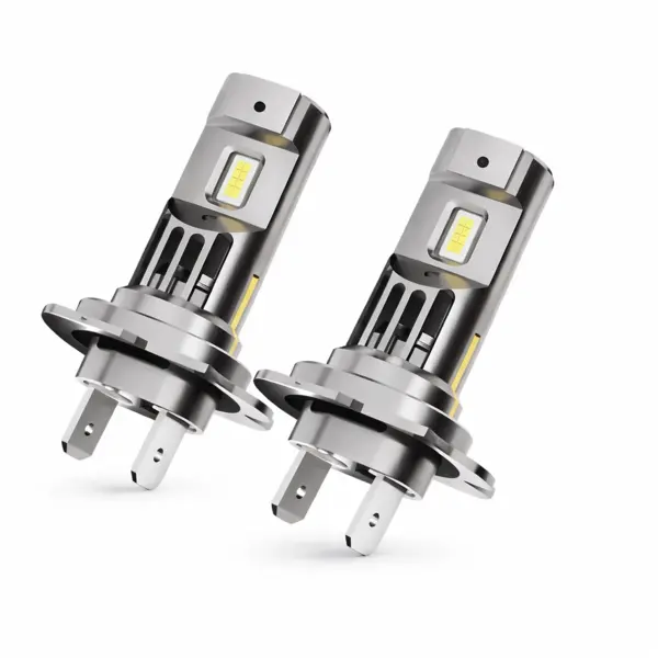 Set 2 Becuri Auto LED H7 Mini 180W - 6000K Alb Rece, Canbus Fara Eroare, Plug Play