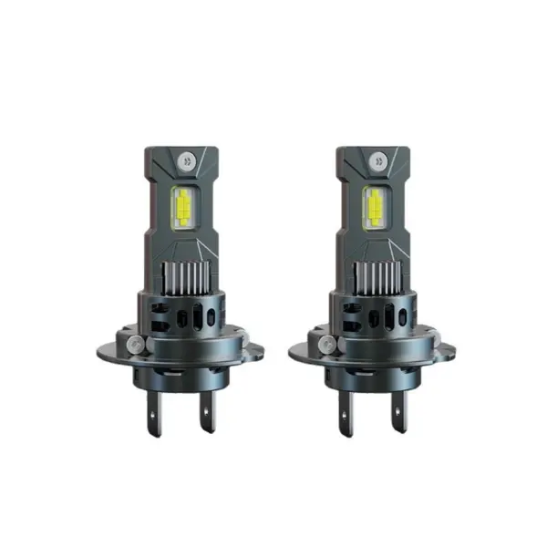 Set 2 becuri auto LED mini H7, 150W, 6000K, 19000 lumeni, Canbus, 9-16V, BZRSH, Super CSP, lumina alb-rece, fara eroare de bec ars