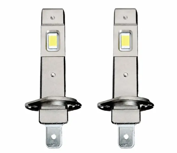 Set 2 becuri auto LED W H1 de 120W cu 15000Lm 12V 6000K lumina alb rece
