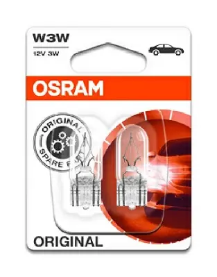 Set 2 becuri iluminare demarcare / avertizare OSRAM W3W 12V 2821-02B