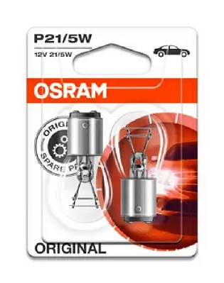 Set 2 becuri incandescente lumina de zi/ de pozitie OSRAM Original P21/5W 12V 7528-02B