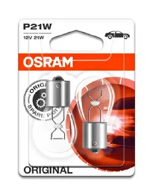 Set 2 becuri incandescente lumina de zi/ de pozitie OSRAM P21W 12V 7506-02B