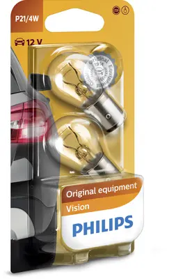 Set 2 becuri incandescente PHILIPS Vision P21/4W 12V 12594B2